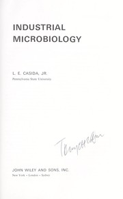 Cover of: Industrial microbiology by Lester Earl Casida