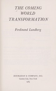 Cover of: The coming world transformation.