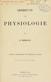 Cover of: Lehrbuch der Physiologie ...