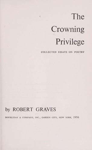 The crowning privilege