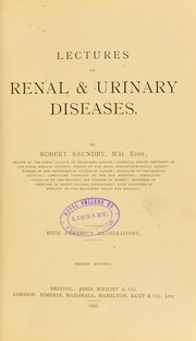 Cover of: Lectures on renal & urinary diseases