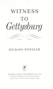 Cover of: Witness to Gettysburg