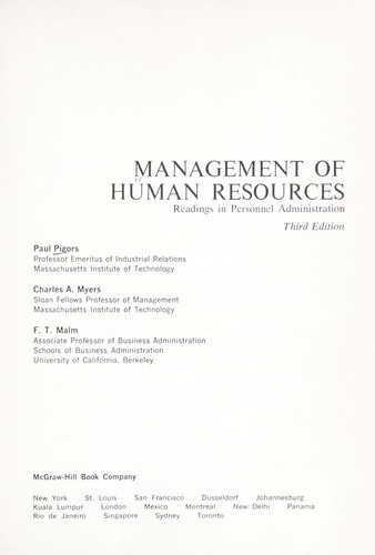 Management of human resources