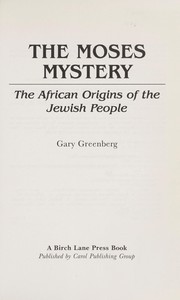 The Moses mystery by Greenberg, Gary
