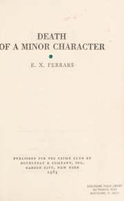 Cover of: Death of a minor character