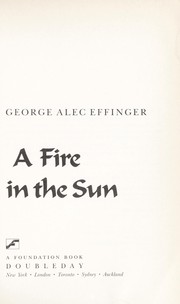 Cover of: Un fuego en el sol by George Alec Effinger