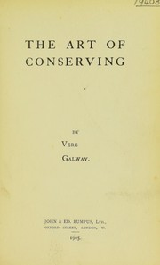 Cover of: The art of conserving