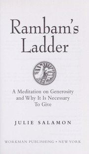 Cover of: Rambam's ladder : a meditation on generosity and why it is necessary to give
