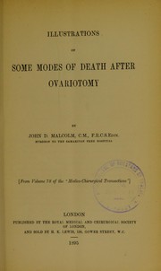 Cover of: Illustrations of some modes of death after ovariotomy