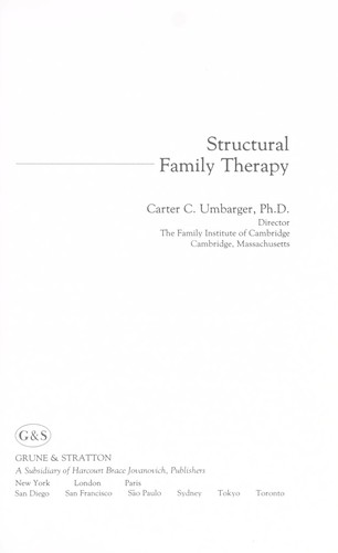 Structural family therapy by Carter C. Umbarger
