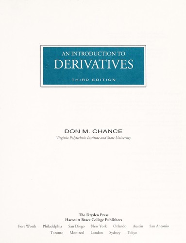 An introduction to derivatives
