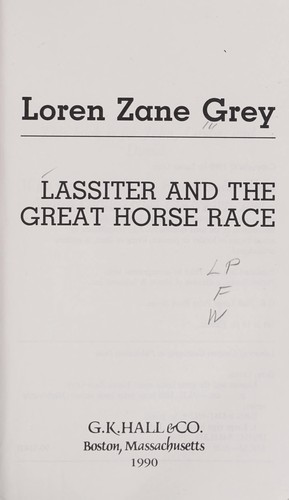 Lassiter and the great horse race