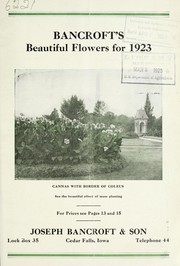 Cover of: Bancroft's beautiful flowers for 1923