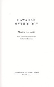 Cover of: Hawaiian mythology by Martha Warren Beckwith