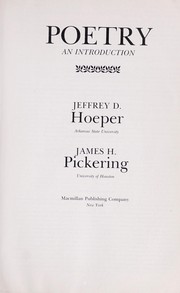 Poetry by Jeffrey D. Hoeper, James H. Pickering