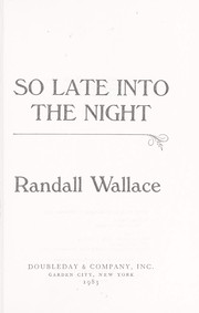 Cover of: So late into the night
