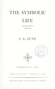 Cover of: The symbolic life : miscellaneous writings