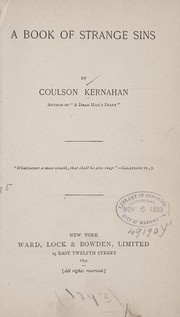 Cover of: A book of strange sins by Coulson Kernahan