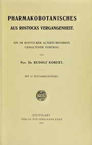 Cover of: Pharmakobotanisches aus Rostocks Vergangenheit
