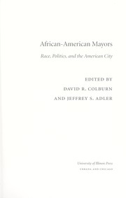Cover of: African-American mayors : race, politics, and the American city