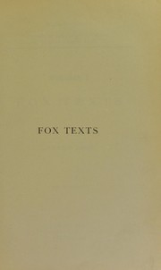 Cover of: Fox texts