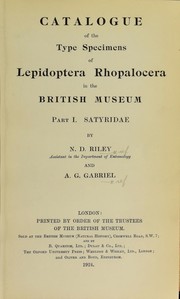 Cover of: Catalogue of the type specimens of Lepidoptera Rhopalocera in the British museum