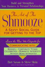 Cover of: The Art of the Shmooze