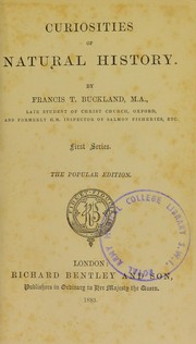 Cover of: Curiosities of natural history by Francis Trevelyan Buckland