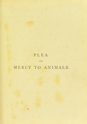 Cover of: Plea for mercy to animals