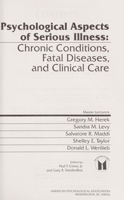 Cover of: Psychological aspects of serious illness: chronic conditions, fatal diseases, and clinical care