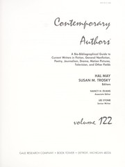Cover of: Contemporary Authors, Vol. 122