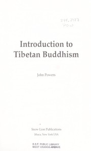 Cover of: Introduction to TibetanBuddhism
