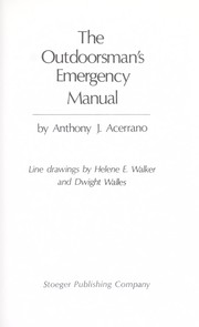 Cover of: Outdoorsman's Emergency Manual (Stoeger Sportsman's Library)