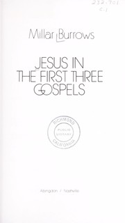 Cover of: Jesus in the first three Gospels
