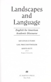 Landscapes and language by Kay Lynch Cutchin