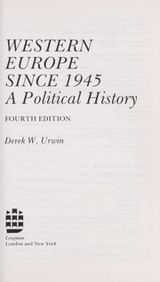 Western Europe since 1945 by Derek W. Urwin