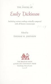 Cover of: The poems of Emily Dickinson Volume III including variant readings critically compared with all known manuscripts
