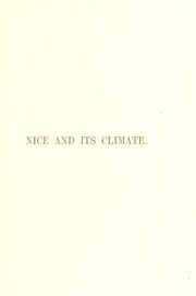 Cover of: Nice and its climate