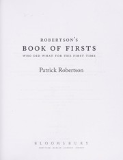 Cover of: The book of firsts: who did what for the first time in the United States and the world