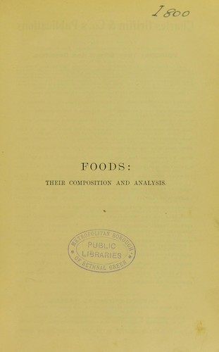 Foods: their composition and analysis.