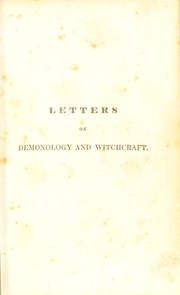 Cover of: Letters on demonology and witchcraft by Sir Walter Scott
