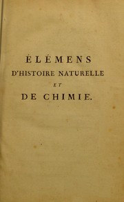 Cover of: El©♭mens d'histoire naturelle et de chimie