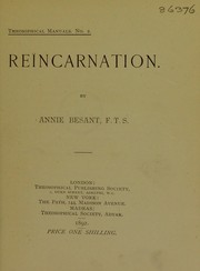 Cover of: Reincarnation