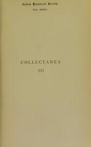 Cover of: Collectanea, third series