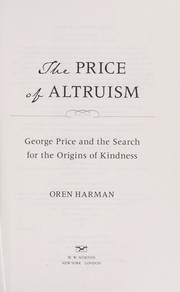 Cover of: The price of altruism