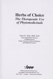 Cover of: Herbs of choice by Varro E. Tyler