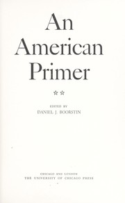Cover of: An American Primer