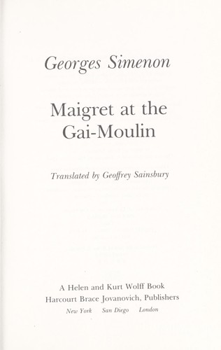Maigret at the Gai-Moulin