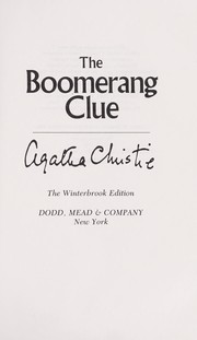 Cover of: The Boomerang Clue (Winterbrook Edition) | Agatha Christie