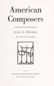 Cover of: American composers.